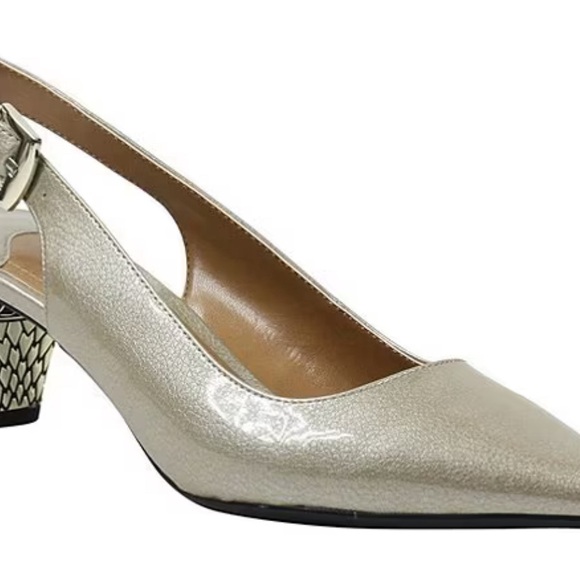 NWOB J. Renee Mayetta Slingback Pearlized Patent Pumps size 8W - Picture 7 of 7